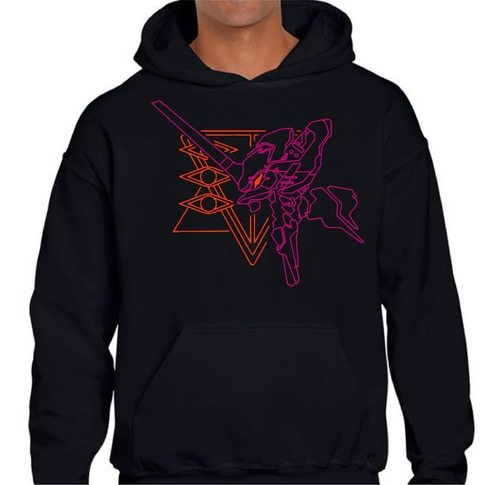 Sudadera Con Gorra Y Bolsas Neon Genesis Evangelion 26