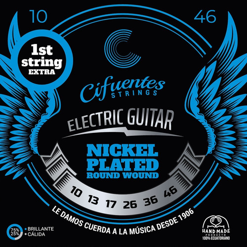 Cuerdas Guitarra Electrica 1046 Nickel Plated Ac10 Cifuentes