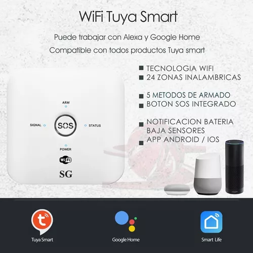 Kit Alarma Wifi Inalambrica 24 Zonas - Tuya - P