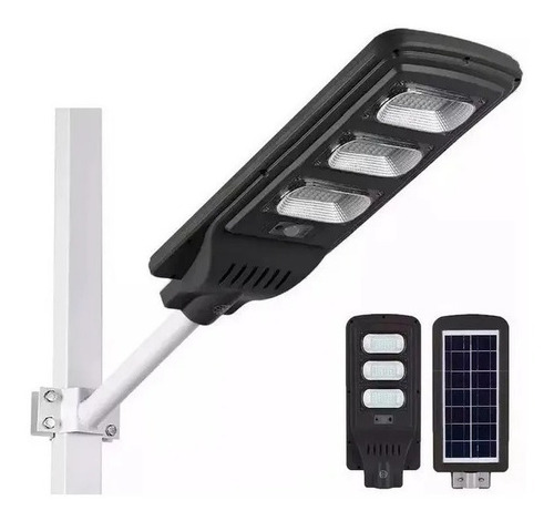 Luminária Publica Poste Energia Solar 90w Sensor E Controle