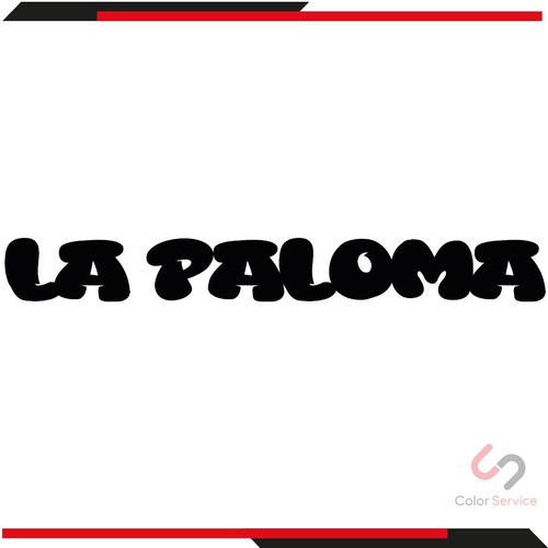 Calca Sticker Nombre Para Camioneta La Paloma 30 X10cm 1 Pza