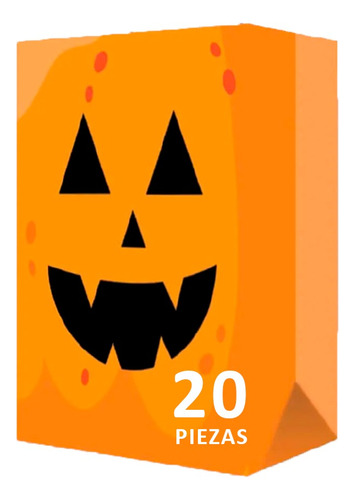 Bolsa De Dulces Papel Bond Hallowen 20 Piezas - Pinwen1 -