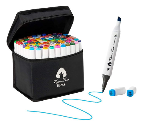 80 Color Set Marcadores Pen Touch Nuevo Cinco Bosquejo Gráfi