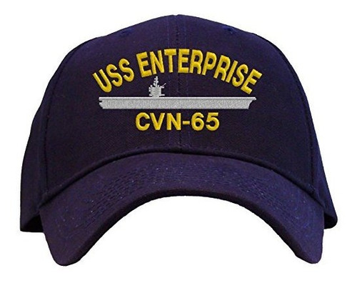 Gorra Bordada Uss Enterprise Cvn-65 - Azul Marino.