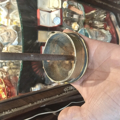 Repuesto De Araña Antigua Centro Bronce Plato Base (Usado)