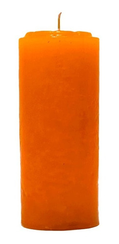7 Velón De  1 Kilo Color Naranja Parafina Ritual