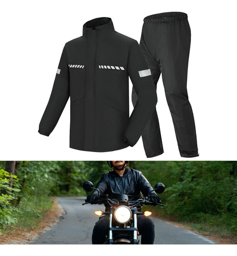 Conjunto Impermeable Para Hombre Con Capucha Y Pantalones