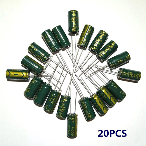 2 X 20 Piezas 15uf 400v Radial De Baja Resistencia Para