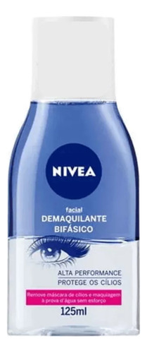 Demaquilante Bifásico Facial Protege Os Cílios 125ml - Nivea