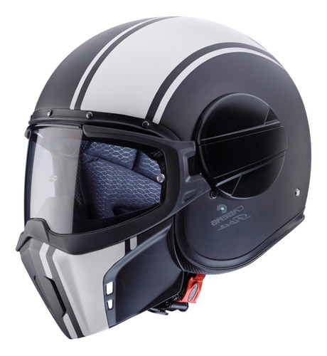 Casco Caberg Ghost Legend Abierto Negro Y Blanco + Pinlock