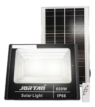 Comprar Reflector Lámpara Led Exterior 600w + Panel Solar + Control Carcasa Negro Luz Blanco Frío