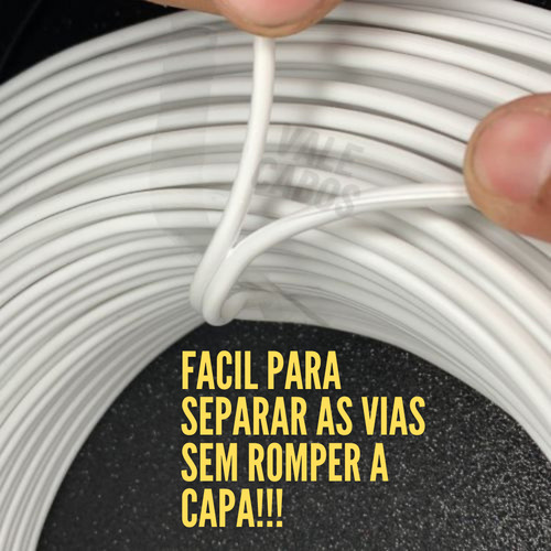 Fio Cabo Cordão Paralelo 2x 2,5mm Rolo 50 Metros