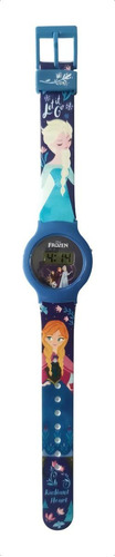 Frozen - Reloj En Blister Digital - Frrj6 Color de la correa Azul