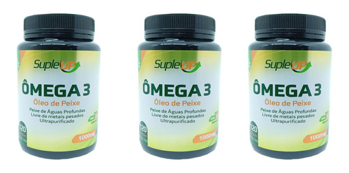 Kit 3 Ômega 3 120 Cápsulas - Suple Up