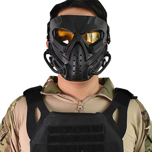 Imagen 10 de 12 de Máscaras Faciales Completas Juego De Caza Amarillo Negro