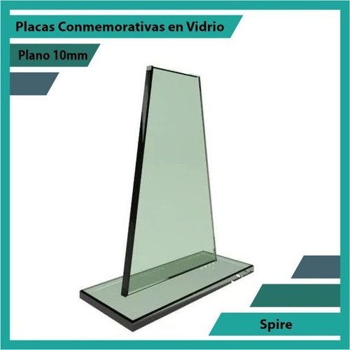 Trofeo En Cristal Referencia Spire Pulido Plano 10mm