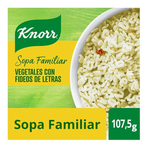 Knorr Sopa Familiar Vegetales Con Fideos De Letra X 107,5 Gr