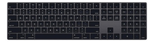 Teclado bluetooth Apple A1843 QWERTY inglés US color gris espacial