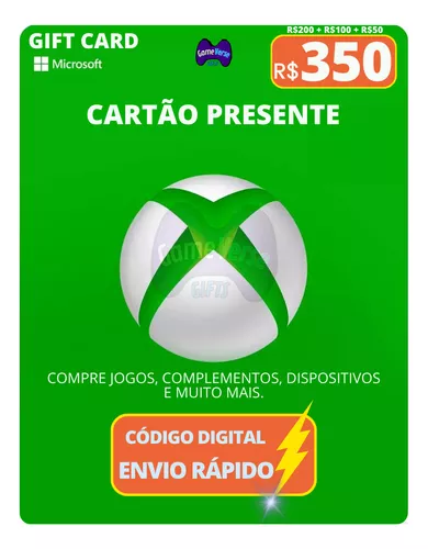 Comprar Cartão Presente Pré Pago Xbox Live R$ 50 Reais