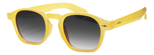 Lentes De Sol Unisex Color Mostaza Estilo Unico Y Moderno
