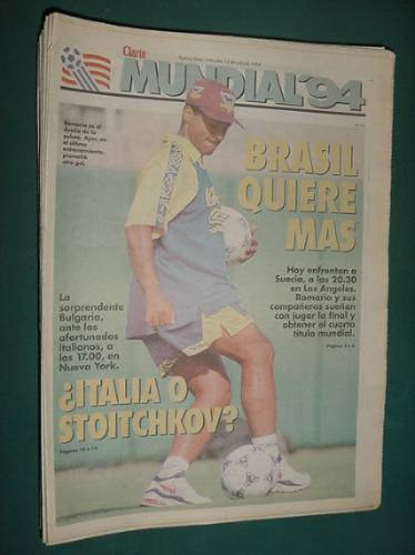 Clarin Deportivo -13/7/94- Mundial Usa 1994 Brasil Suecia