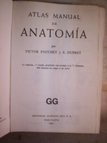Atlas Manual De Anatomia Por Victor Pauchet Y S. Dupret