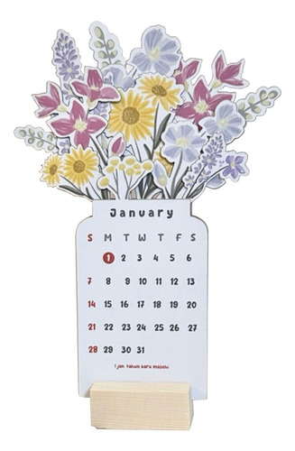 Calendario De Escritorio Z Bloomy Flowers, Decoración Del Ho