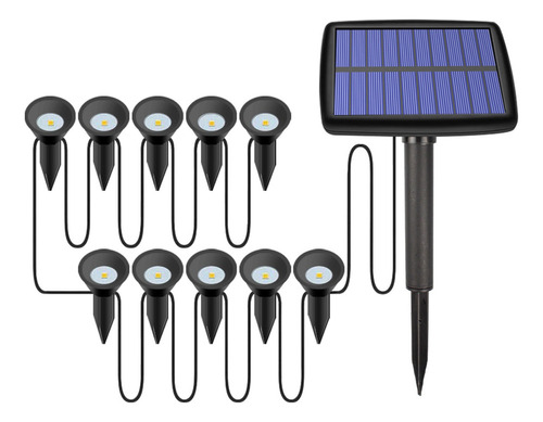 Paquete De 10 Luces De Estaca De Camino Solar Para Exteriore