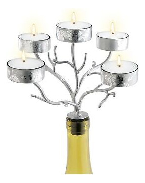 Epic Products Silver Branches Candelabra 5 Tealights, Mu Ssb