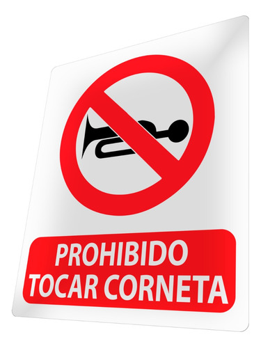 Letrero Prohibido Tocar Corneta Prohibición Señalización