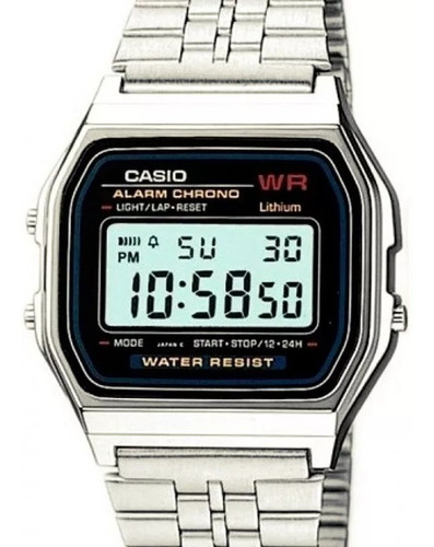 Relógio Casio Vintage Prata A159wa-n1df Original + Nf