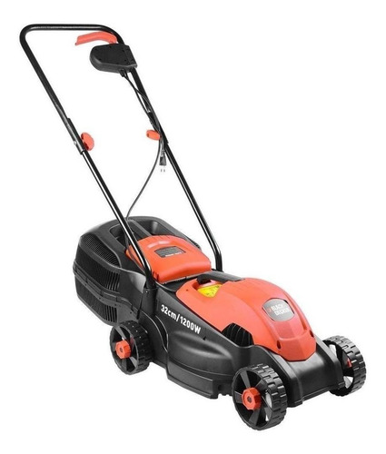 Imagen 2 de 3 de Cortadora de pasto eléctrica Black+Decker GR1000 con bolsa recolectora de 1200W y 220V color naranja/negro
