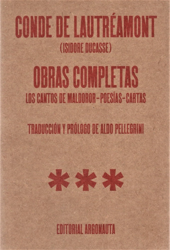 Conde De Lautréamont / Obras Completas ( Cantos De Maldoror)