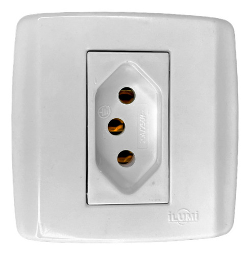Tomada Sobrepor 20a 250v 2p+t Box Slim Ilumi Fixação Em X