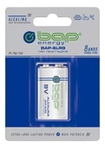 5 Baterias 9v Bap Alkalina Bap-6lrg Energy Blister Unitário