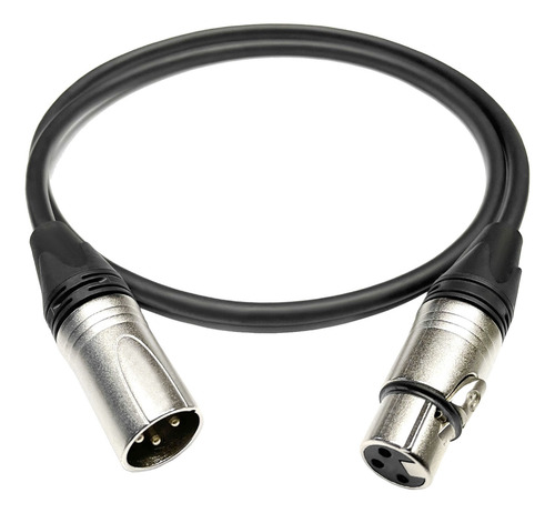 2x Cabo Dmx 3 Metros Xlr Macho/ Fêmea Canon Iluminação Pro