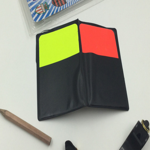 Tarjetas De Arbitro X2 Con Tarjeta Anotacion Y Lapiz Referee
