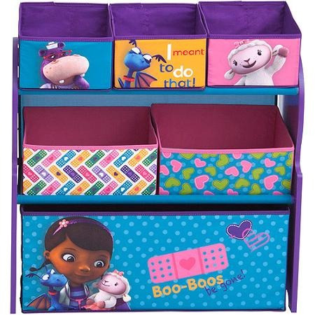 Delta Childrens Products Disney Doc McStuffins Multi Toy Organizador para Juguetes de Madera con textilsch ubladen Caja con cajones 