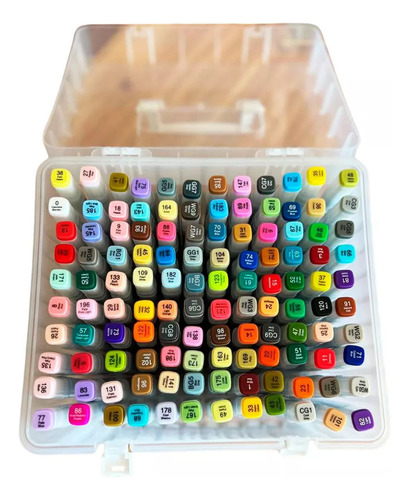 Marcadores Touch X120 Pzs Doble Punta Alcohol Caja Plástica