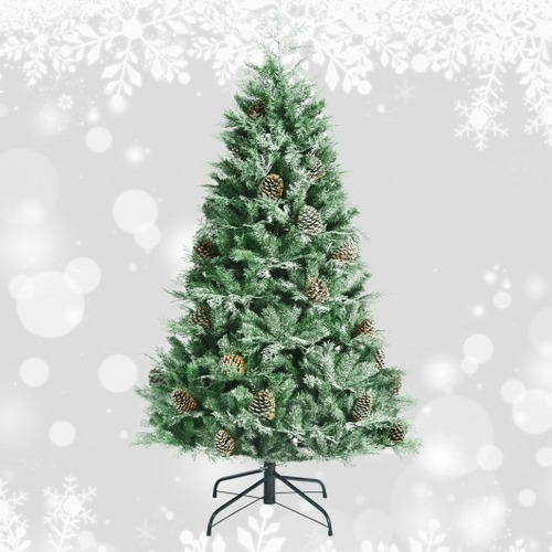 Árbol De Navidad Artificial Con Nieve De 6 Pies Con 715 Punt