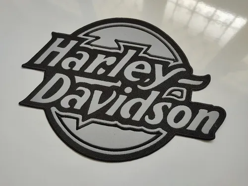 Parche Bordado Texto Harley Davidson Circular Letra Chaleco