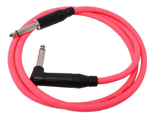 Imagen 1 de 2 de Cable Plug 90 Plug Rosa Fluo Amphenol 1,5m Instrumentos Hamc