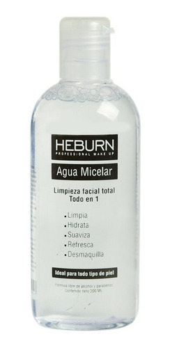 Heburn Agua Micelar Limpieza Facial Desmaquillante X 200 Ml 