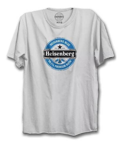 Playera Heisenberg Azul Heineken Breaking Bad  