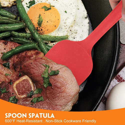 6 Utensilios De Cocina De Silicona, Antiadherentes Resistent