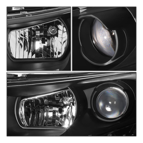 Par Faros Halógenos Reflectores Negros Compatibles Optima 20