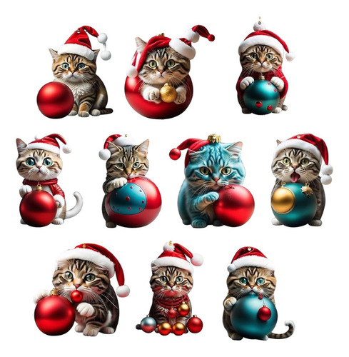 Nova Adornos Navideños Para Gatos, Adornos Colgantes Para
