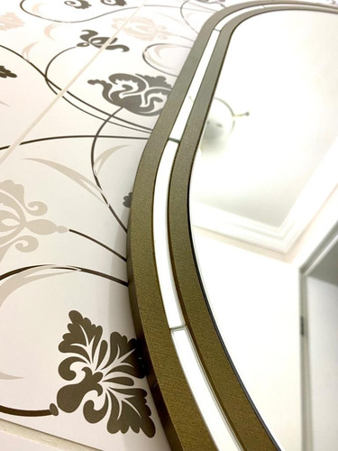 Imagem 4 de 8 de Espelho Decorativo Lavabo Banheiro Vidro Cristal - Fábrica