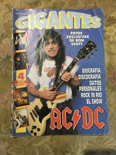 Ac/dc Revista Gigantes De Coleccion 1990 Nº22