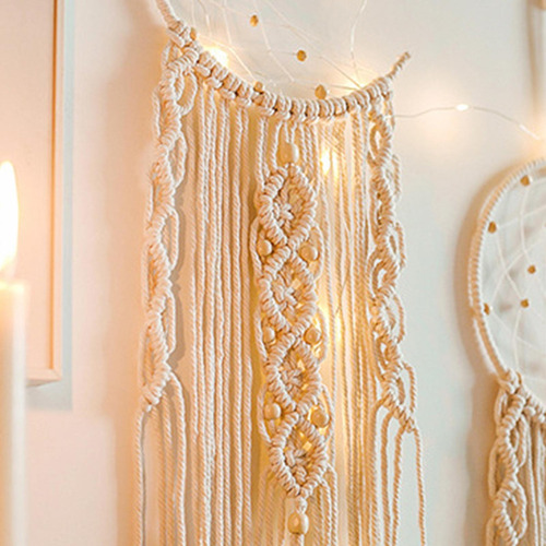 . 2x Material De Macramé For Decoración De Habitación